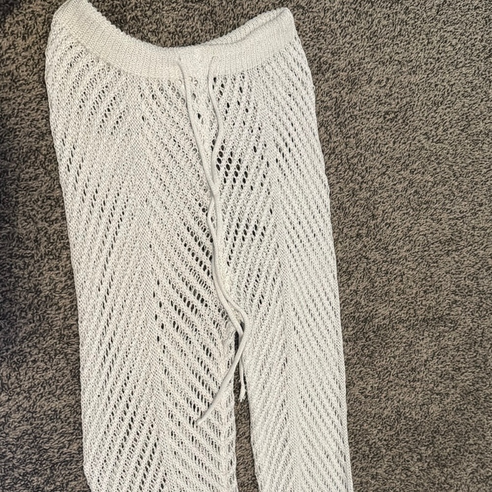 White Knit Crochet coverup